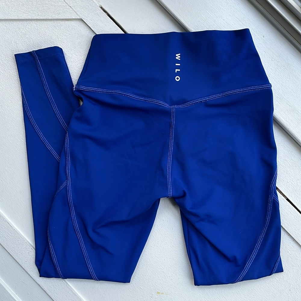🛍️ Wilo the Label • High Rise Waist 7/8 Leggings in Cobalt Blue • Size M